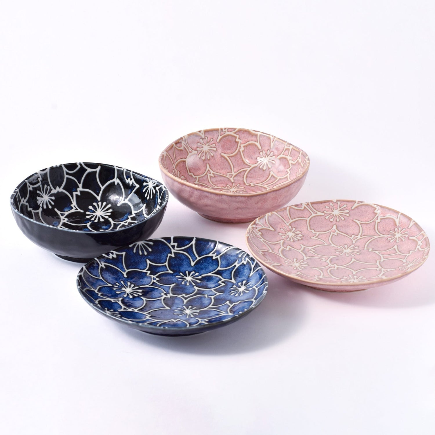 Yo-hen Sakura Plate & Bowl Pair Set YAMASAN KYOTOUJI