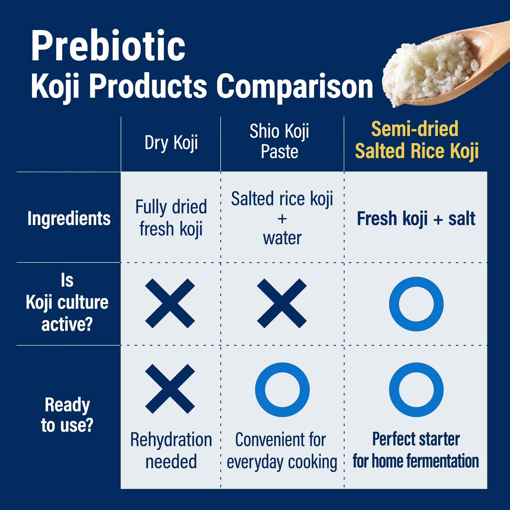 Japanese Semi-Dried Shio Rice Koji 250g(8.8oz) YAMASAN KYOTOUJI