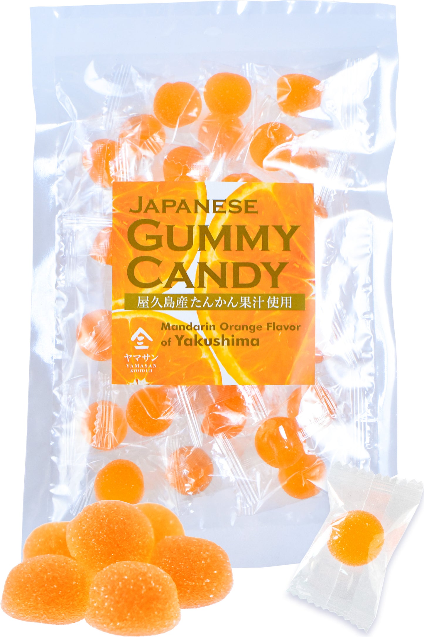 Japanese Candy - Mandarin Orange Flavor of Yakushima, Individually Wrapped, No Chemical Seasoning, Gluten and Fat Free Sweets (4.9OZ)