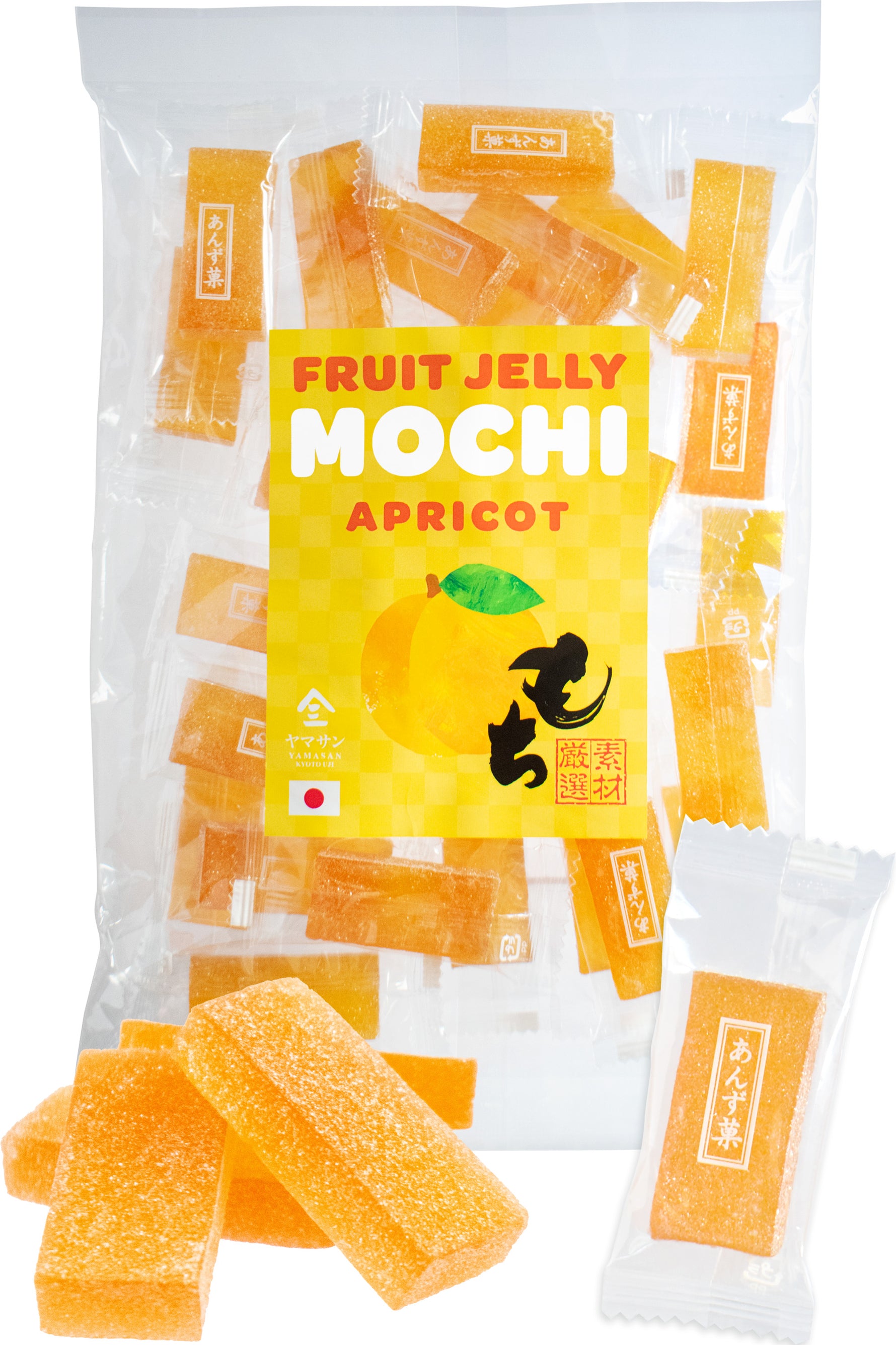 Jelly Fruit Mochi (Apricot) 300g(10.58oz) - YAMASAN KYOTOUJI